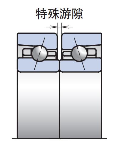 特殊轴向游隙，游隙中间值 20μm